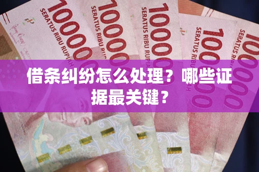 济南借条纠纷怎么处理？哪些证据最关键？