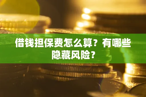 济南借钱担保费怎么算？有哪些隐藏风险？