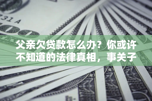济南父亲欠贷款怎么办？你或许不知道的法律真相，事关子女未来